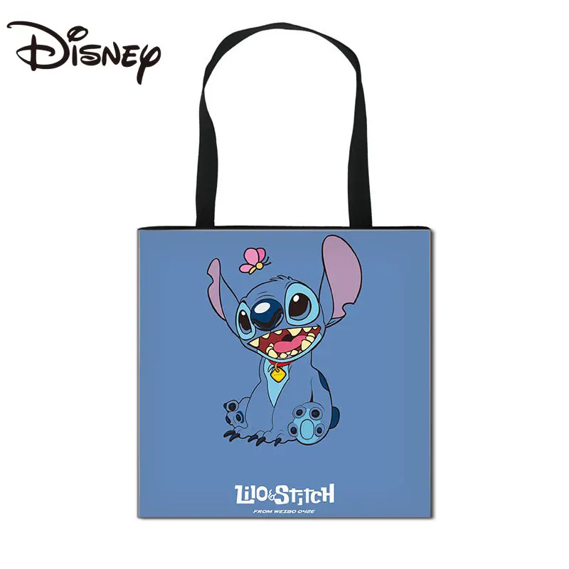 

Disney Stitch Girls Large Capacity Messenger Bag Fashion Folding Handbag Outdoor Trendy Shopping Bag Wholesale
