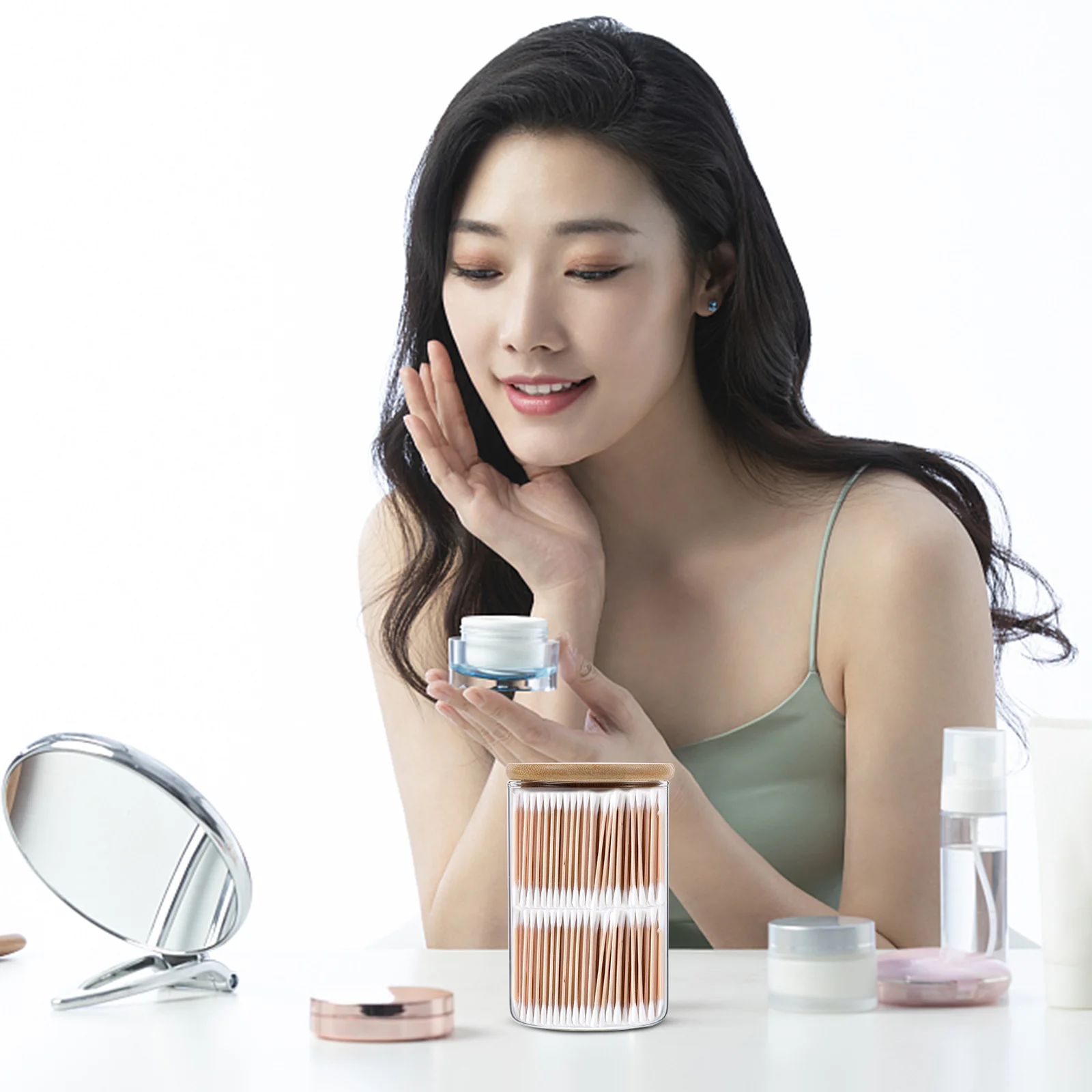 2 шт. ватный шариковый кронштейн тампон коробка для хранения подушечки