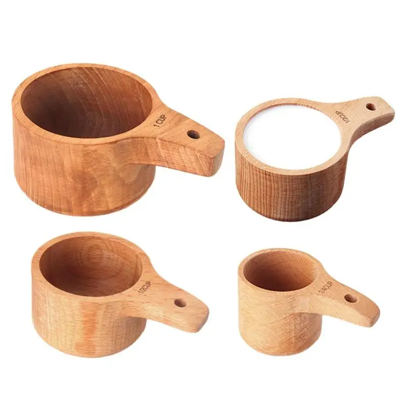 

4 шт./набор, деревянные мерные стаканы для кофе