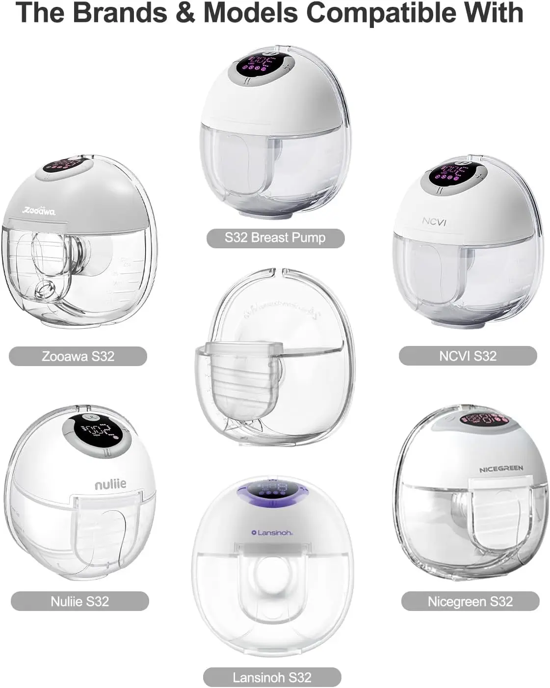 Носимые запасные части для молокоотсоса совместимые с носимым молокоотсосом