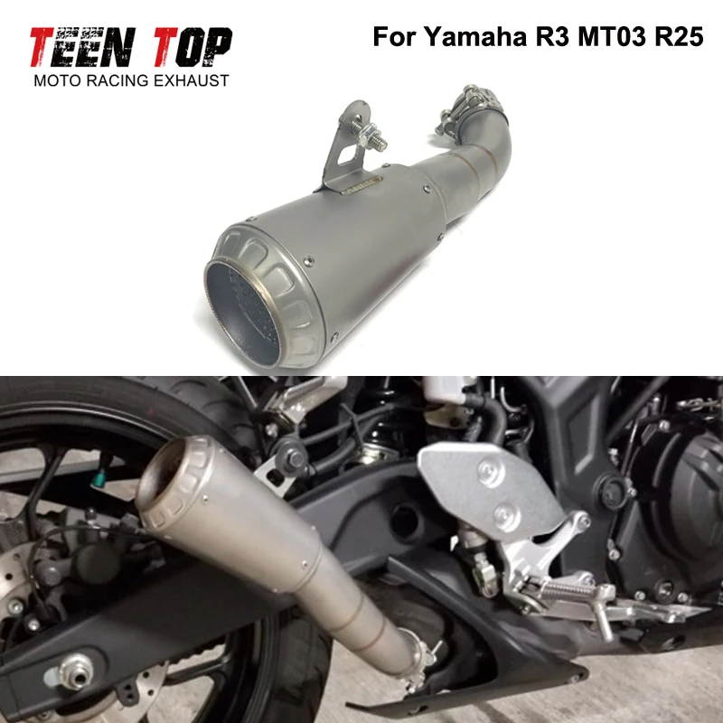 

For Yamaha YZF-R3 R3 R25 MT-03 MT03 MT-25 Link Pipe Motorcycle Yoshimural Exhaust Escape Moto Full System Muffler Middle Pipe