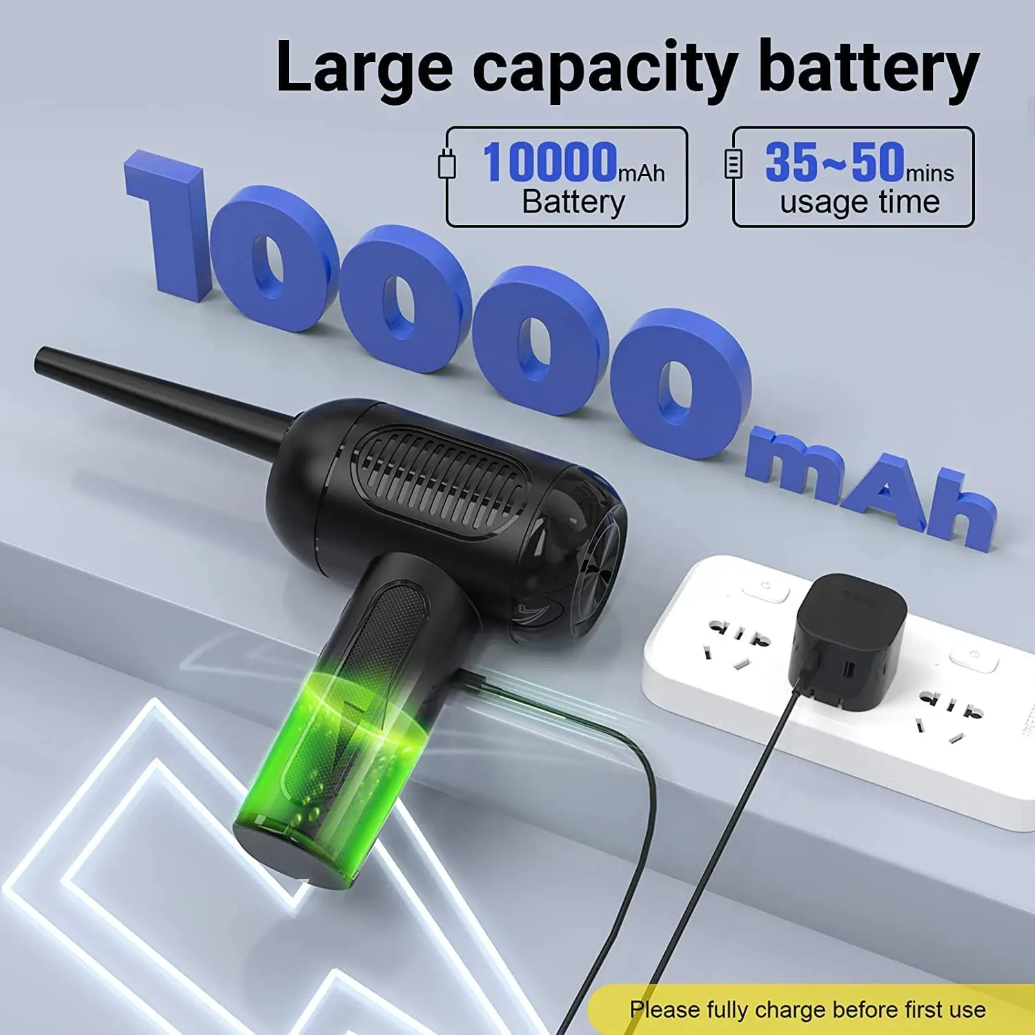 Беспроводной воздуходувка 10000 мАч пистолет для сжатого воздуха пылесборник