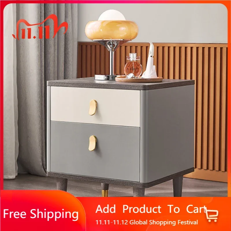 

Luxury Bedroom Cabinets Modern Nordic Furniture Shelf Storage Nightstands Simple Bedside Table Drawer funky furniture GGP