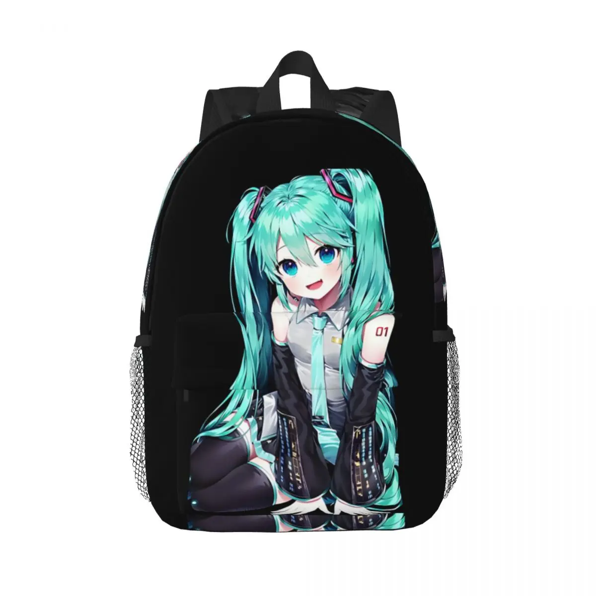 Hatsune-Miku New Fashionable Pattern School Bag Print Lightweight Backpack 15inch