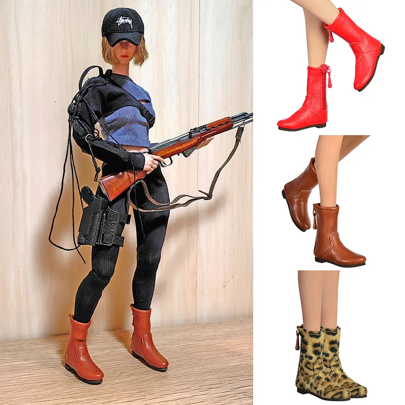 Женские ботинки на высоком каблуке модель 1/6 женские плоской подошве подходит