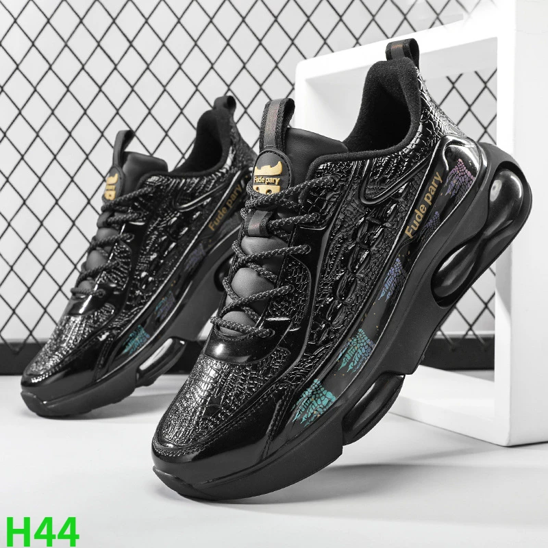 

Кроссовки мужские универсальные, повседневная обувь на толстой подошве, крокодиловый узор, дышащие удобные, для бега