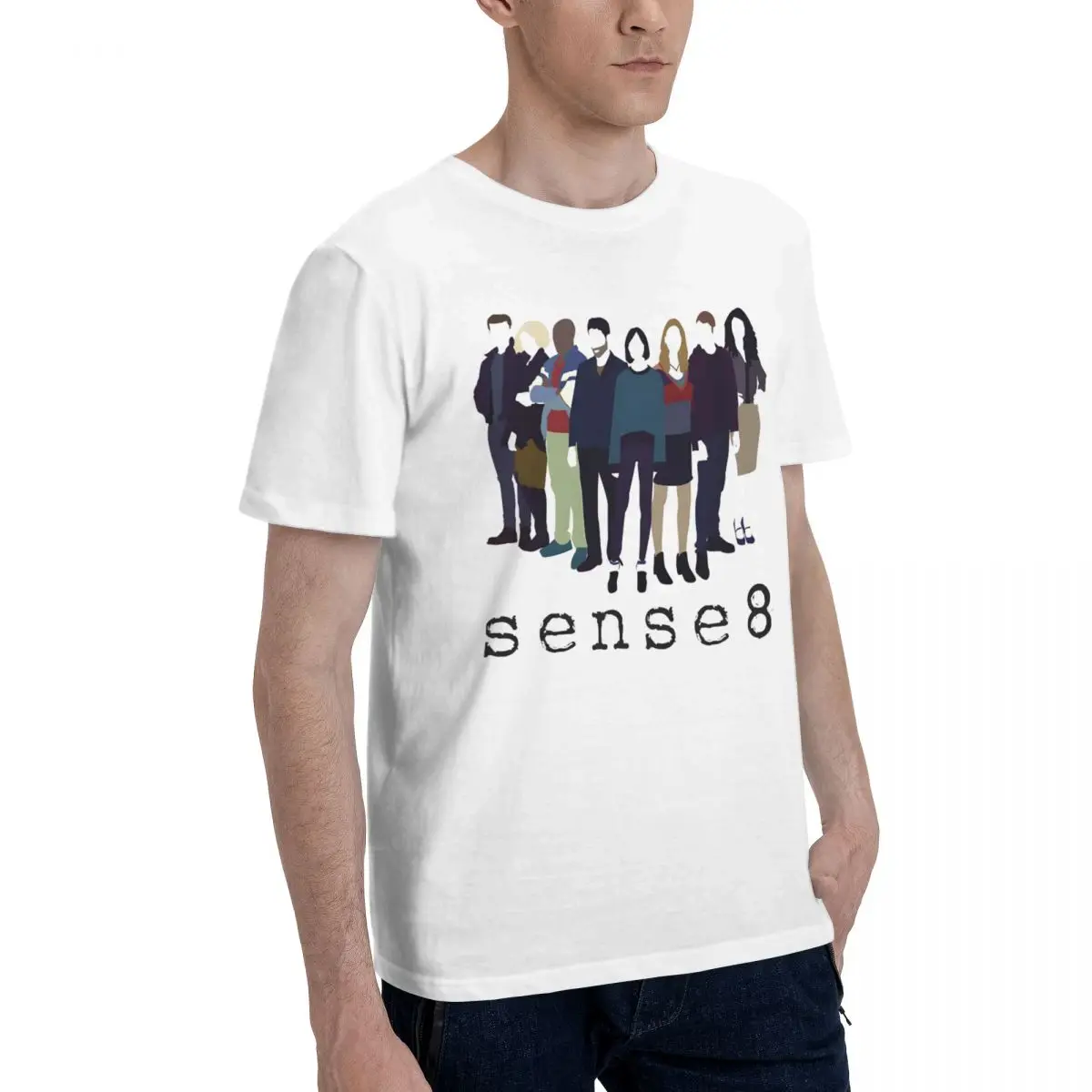 Футболка мужская с круглым вырезом топ из чистого хлопка винтажная рубашка