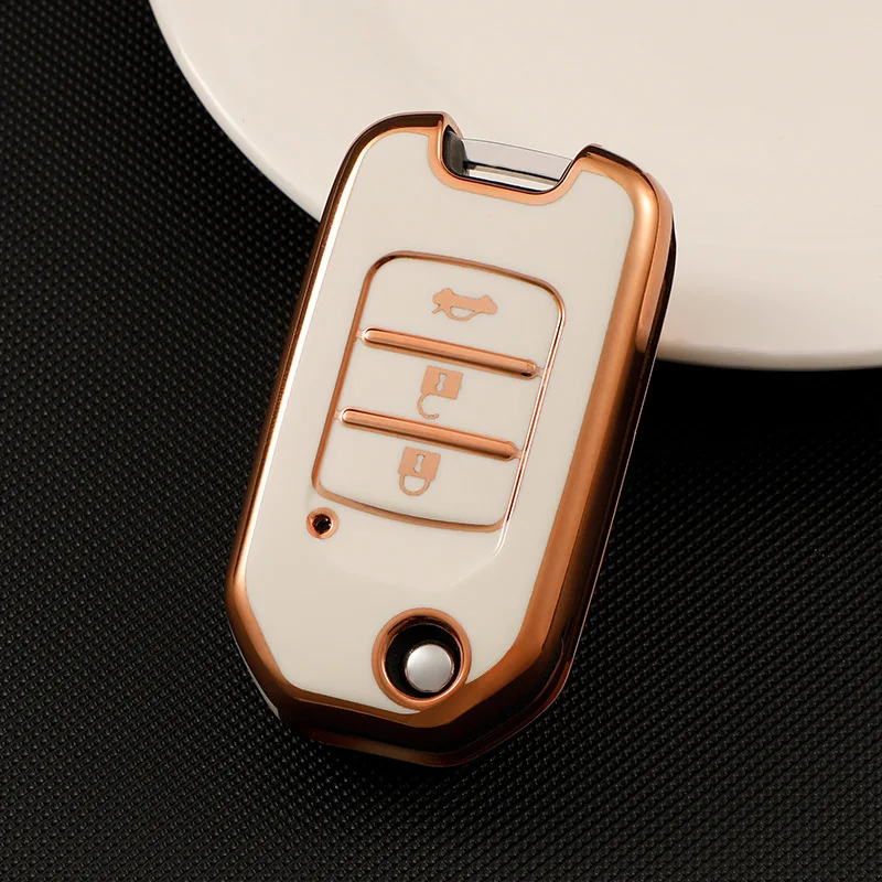 Soft TPU Car Key Case For Honda CivIc HRV CRV XRV Crider Odyssey 2015-2018 Remote Fit Freed Ring Remote Cover Key Protection