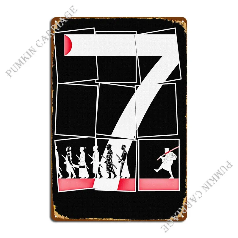 

Seven Samurai Metal Plaque Poster Rusty Party Decoration Plaques Tin Sign Poster