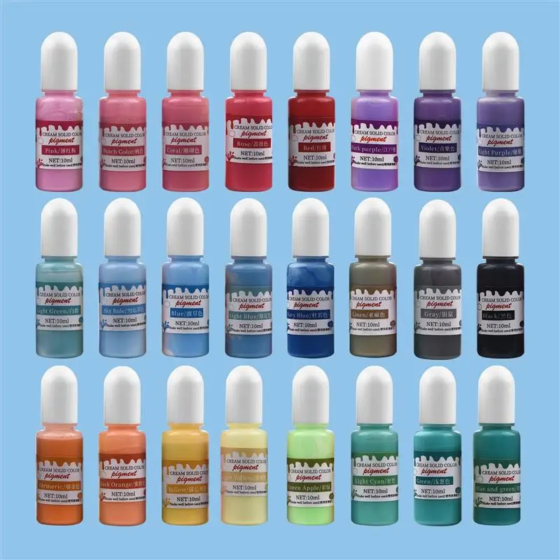 

10g UV Resin Solid Color Pigment Polish Resin Colorant For Silicone Mold Jewelry Making DIY Handmade Crafts 24 Colors
