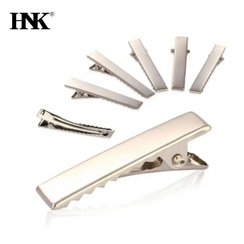 

50pc Silver Flat Metal Single Prong Alligator Hair Clips Barrette Hairpins For Bows DIY Accessories Hair pin Hairdressing Tools