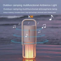 Outdoor Long-life Portable Lighting LED Camping Speaker with Lantern Bluetooth Audio Flashlight Power Bank Powerful 360° Sound