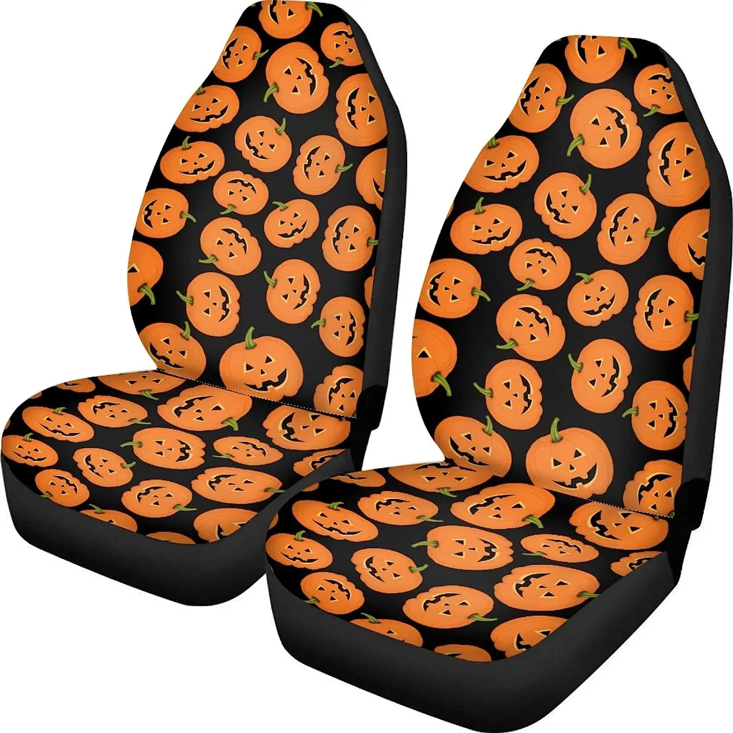 

Halloween Pumpkin Car Seat Covers Front Seats Only Set of 2 Vehicle Seat Protector Cover Fit Most Trucks SUV Sedan for Women Men