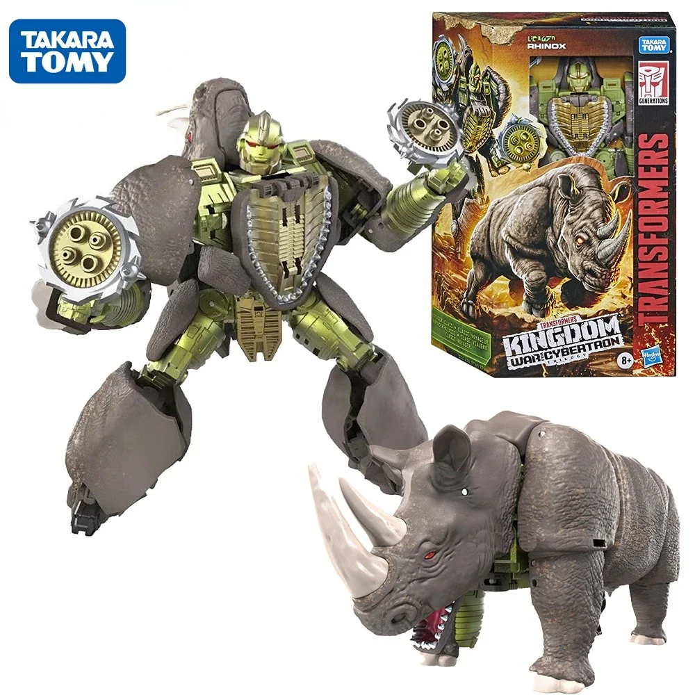 В наличии трансформеры серия Kingdom War For Cybertron Rhinox Voyager Warrior 18 см экшн-фигурка