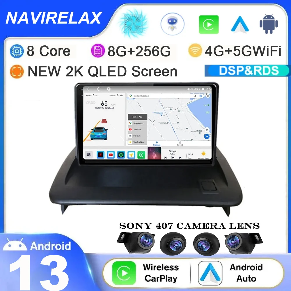 

9'' Android 13 For VOLVO C30 S40 C70 2006-2012 DSP GPS Car Multimedia Radio Navi Stereo 2.5D Touch Screen Head Unit Carplay DVD