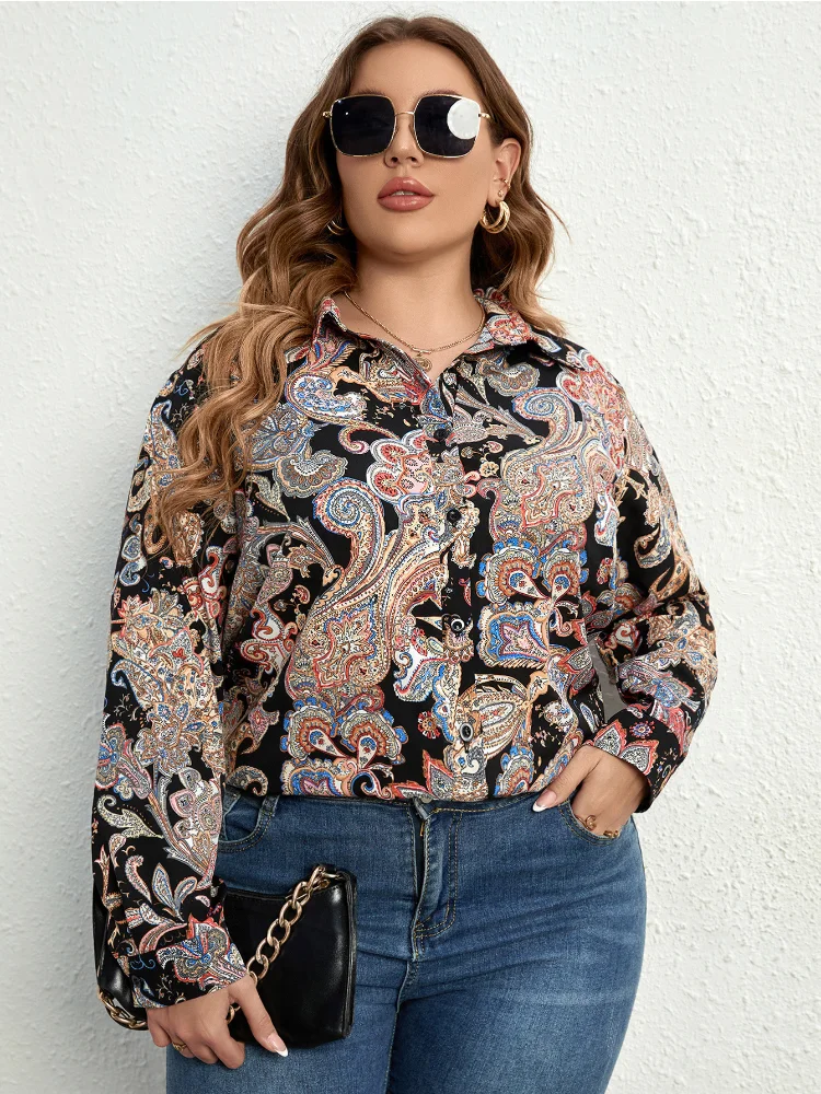 Women's shirt trend long sleeves plus size women clothing  blusas  roupas plus size  blusas de mujer bonitas y baratas