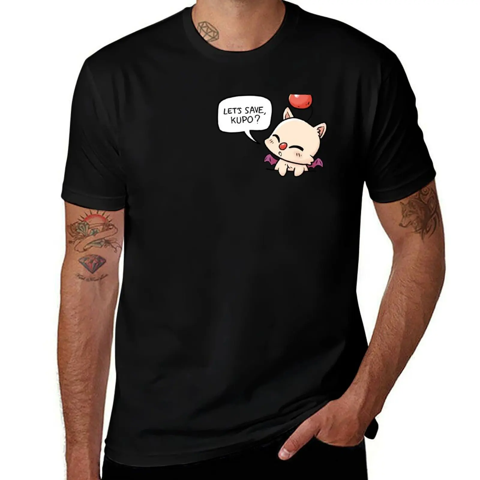 Фото Футболка Kawaii Pocket Moogle Save kupo mog, легкая футболка для бега №1