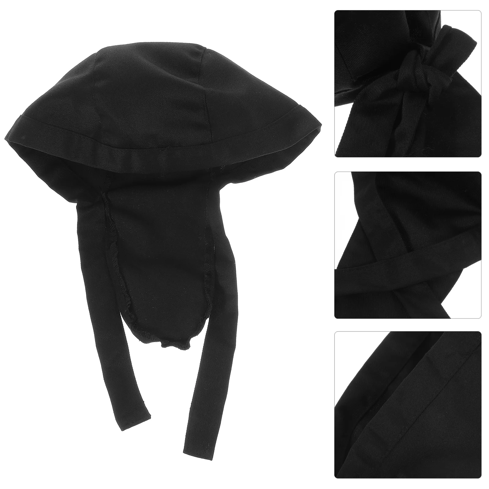 

Chef Hat Black Turban Portable Comfortable Fashion Hats Cotton Kitchen Cooking Simple Style Man Uniform Restaurant