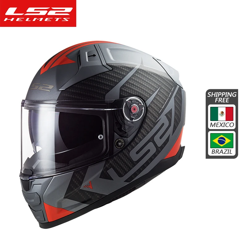 100% LS2 FF811 VECTOR 2 6K шлемы из углеродного волокна на все лицо мотоциклетные с двойными