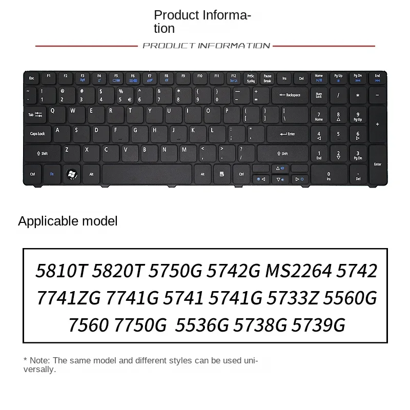 Замените костюм для клавиатуры ноутбука Acer 5560g 5750g 5741 5742g ms2264 5733z