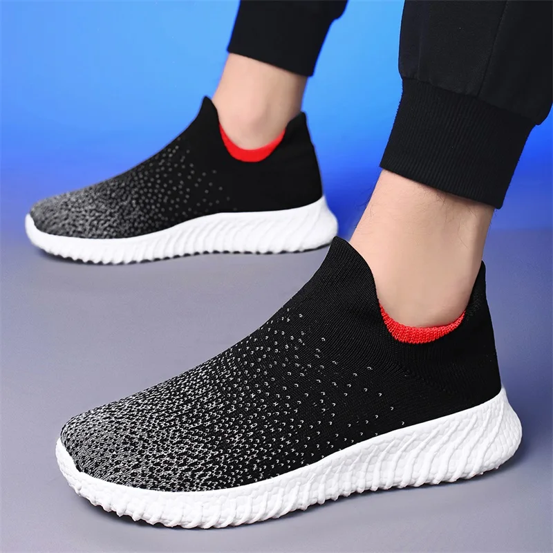 Кроссовки-носки мужские с амортизирующей сеткой низкие дышащие легкая