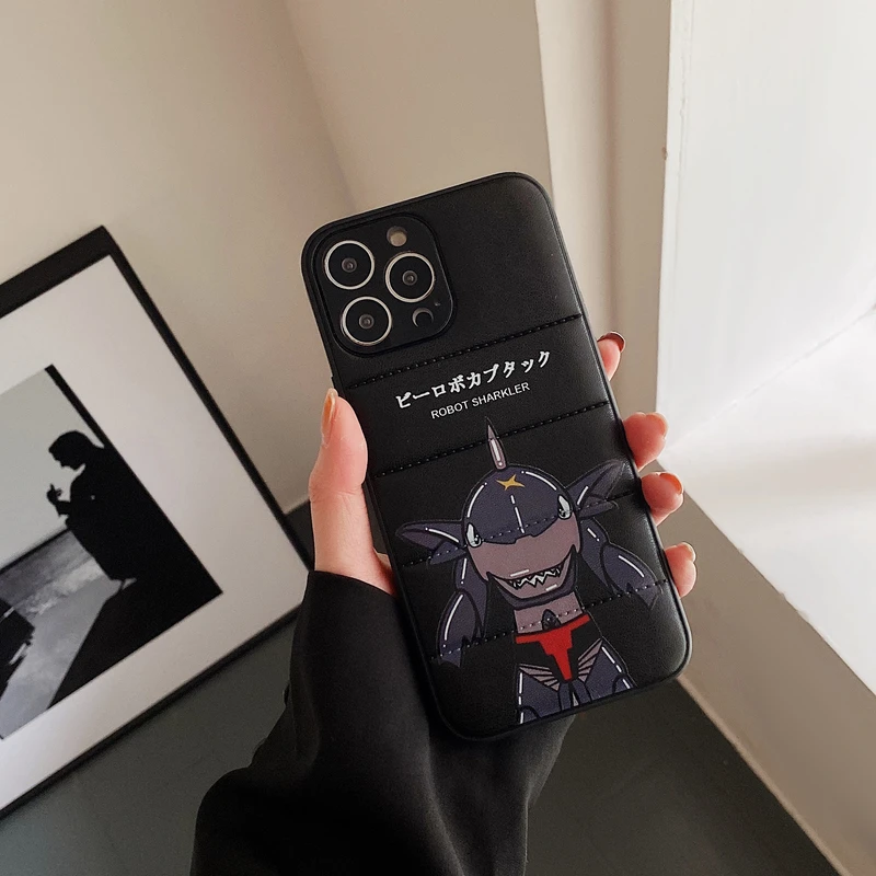 

Чехол-пуховик с японским аниме для iPhone 13, 12, 11 Pro, Xs, Max, X, Xr, 7, 8, Puls