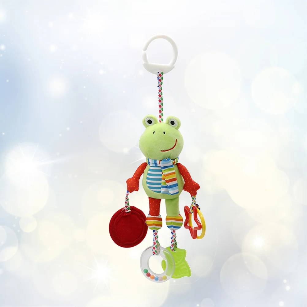 

Toy Baby Toys Plush Stroller Hanging Pram Infant Frog Car Stuffed Bell Animal Buggy Crib