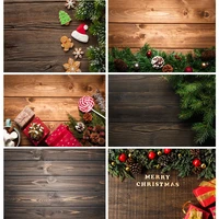 christmas backdrop wood board light winter snow gift star thick cloth photography background for photo studio 20826sd 04