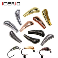 icerio 10pcs 20pcs heavy tungsten nymph body jig back bead fast sinking jig nymph fly tying knitting material size xs s m l