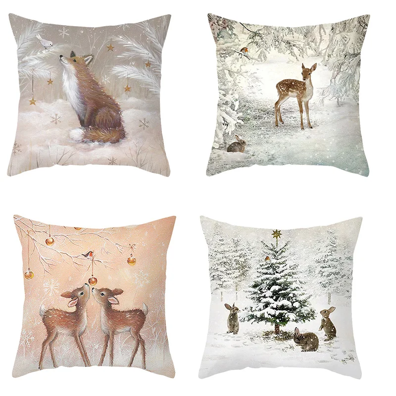 

45 см наволочка, наволочка, кролик, лось, наволочка, наволочка, с Новым годом, Рождеством, украшение для дома 2023