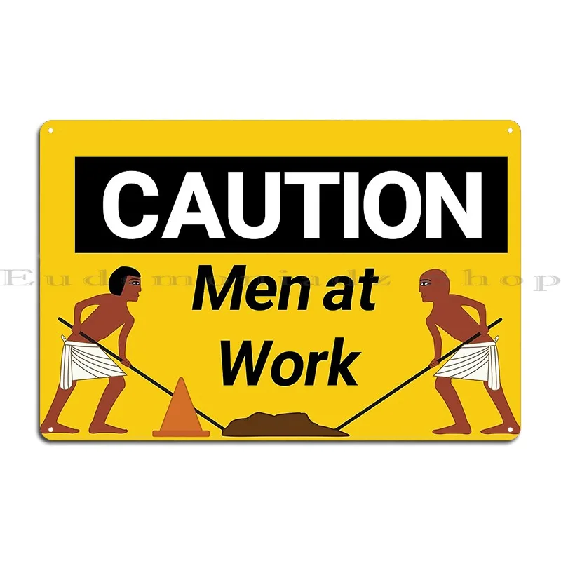 Металлическая табличка &quotДревние египетские мужчины на работе&quot