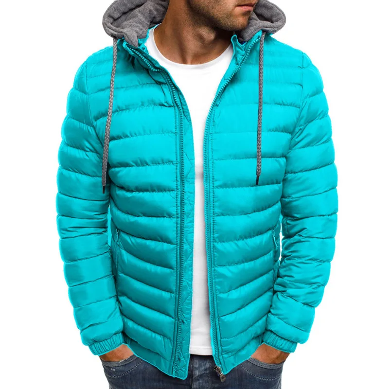 Winter Coat Men Outdoor Jacket Warm Solid Thick Jacket Autumn Windproof Slim Hooded Down Jackets Plus Size Ultralight Down Coat