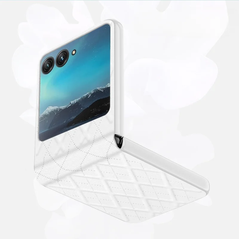 Кожаный чехол для телефона Razr 50 Ultra с защитой от шарниров Motorola защитный