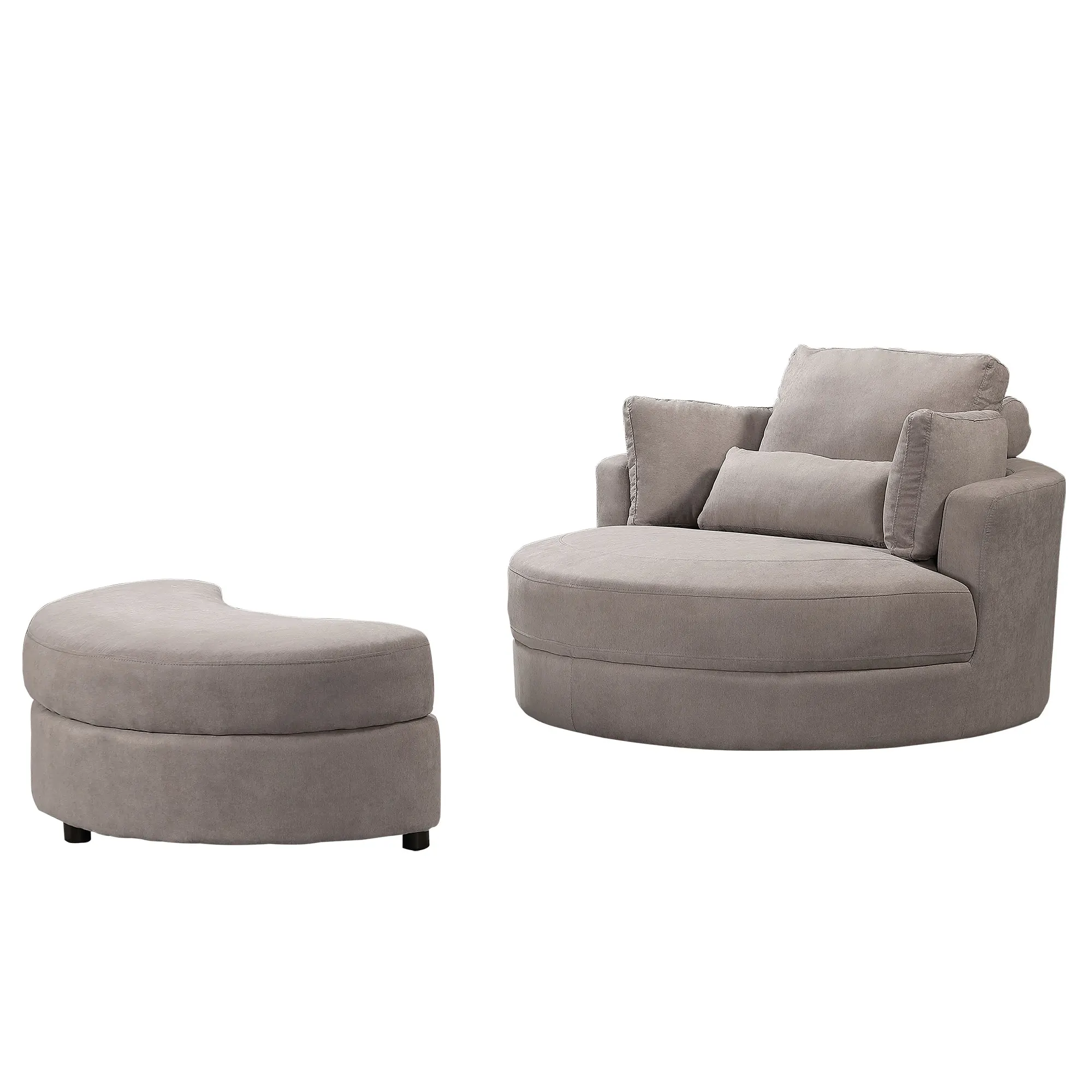 With Storage Ottoman Linen Fabric For Living Room Hotel