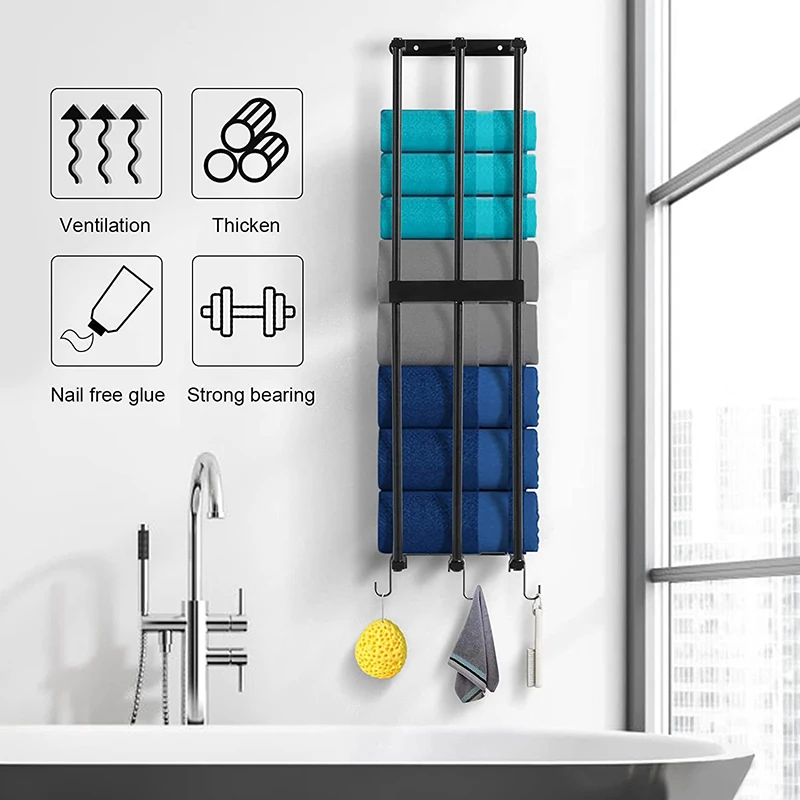 

Новая улучшенная 3 вешалка для полотенец из нержавеющей стали для ванной комнаты, вешалка для хранения полотенец/банных полотенец, съемные Вешалки для полотенец