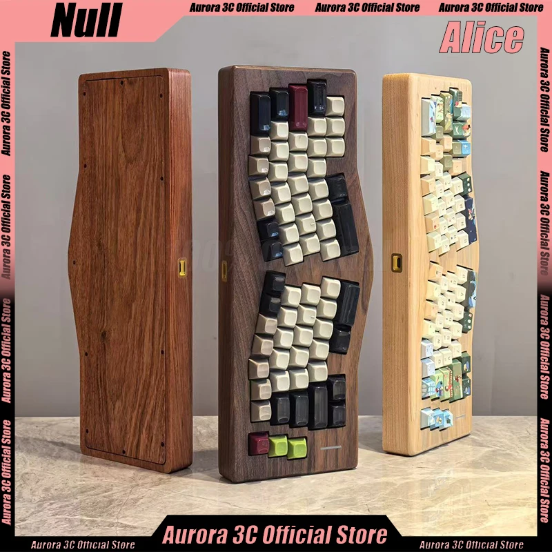 ZaoYi Null Alice комплект механической клавиатуры 3 режима из цельного дерева