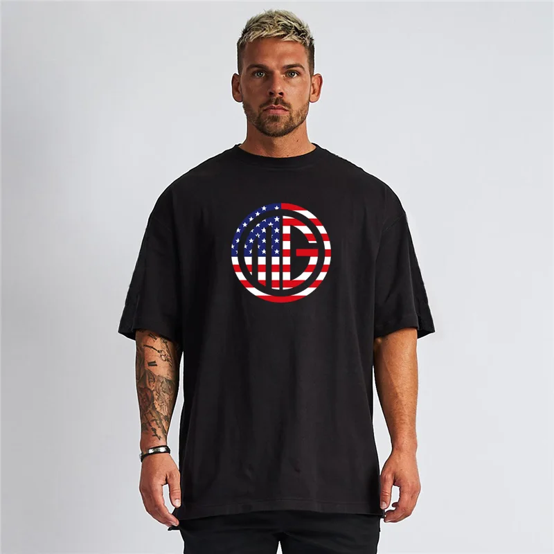 Men's Gym Clothes New Summer Trends Fitness Half Sleeve Loose Sports Short T-Shirt Outdoor Running Tops