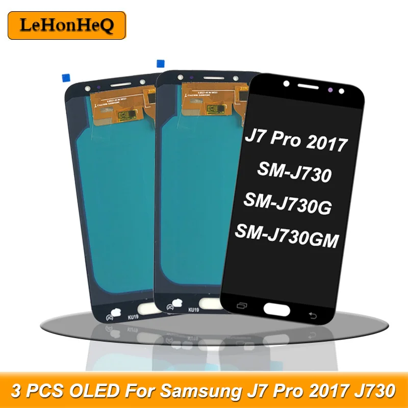 OLED-дисплей для SAMSUNG Galaxy J7 Pro 3 шт./лот ЖК-дисплей с сенсорным экраном J730 J730F сменный