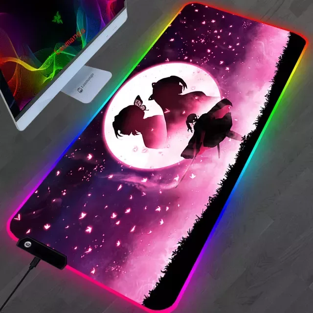 

LY Slayer Kimetsu Yaiba Mouse Pad Teclado Gamer Computer Desk Mat Gaming Accessories Varmilo Anime Carpet LOL Mousepad