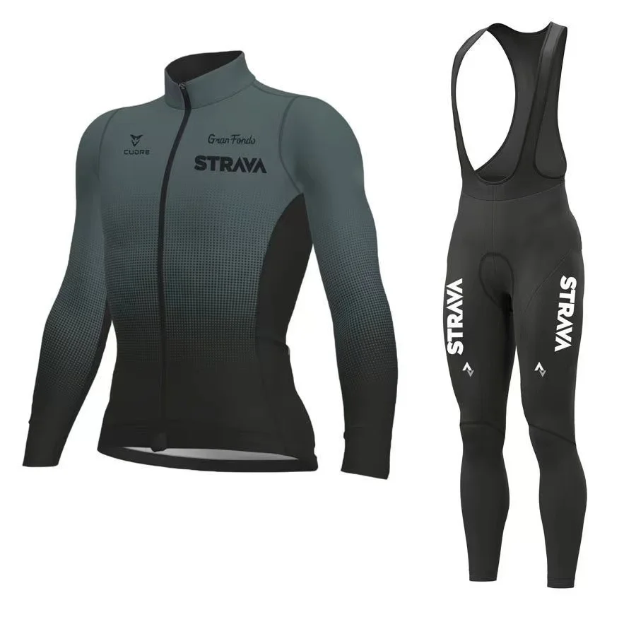 

New spring and autumn men's long-sleeved cycling clothing Italian dye 19D cushion breathable and quick-drying outdoor sports bic