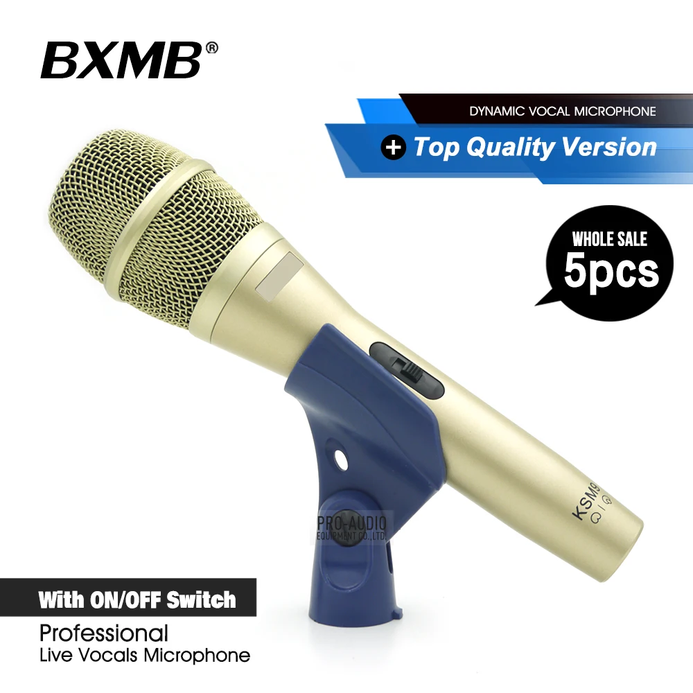 

Профессиональный проводной микрофон KSM9, 5 шт., динамический микрофон KSM9C для выступлений, прямых трансляций, вокала, караоке с переключателе...