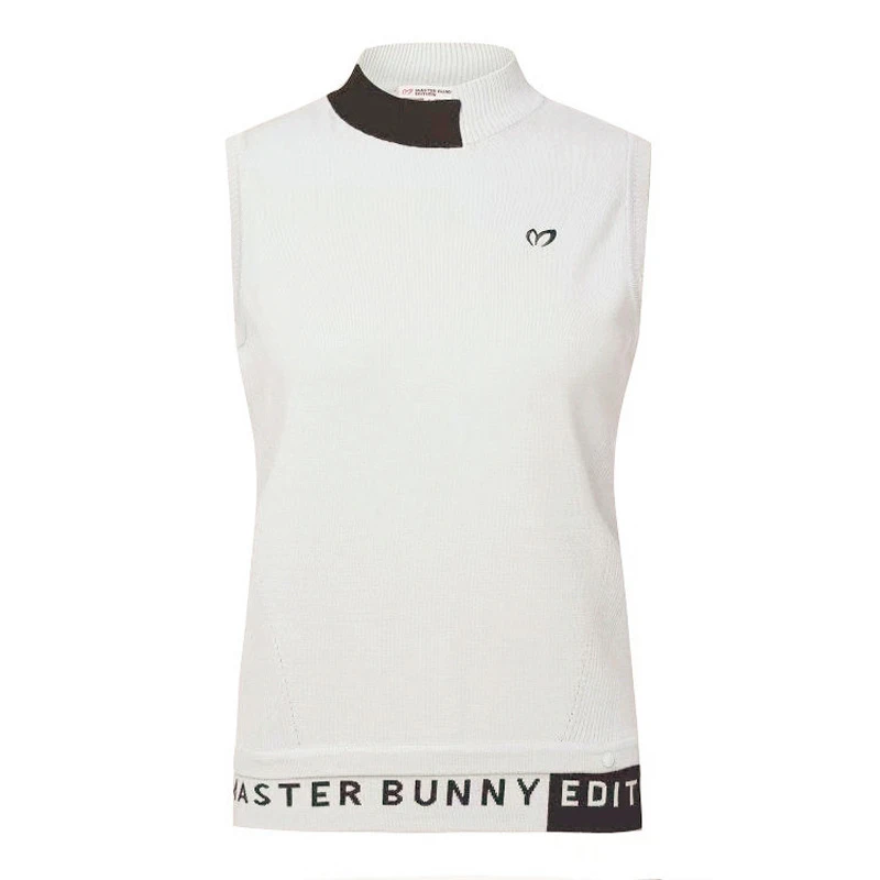 Korean golf clothing autumn and winter new ladies sleeveless knit sweater outdoor sports solid color sweater undershirt