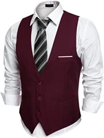 mens retro slim business suit down vest vest