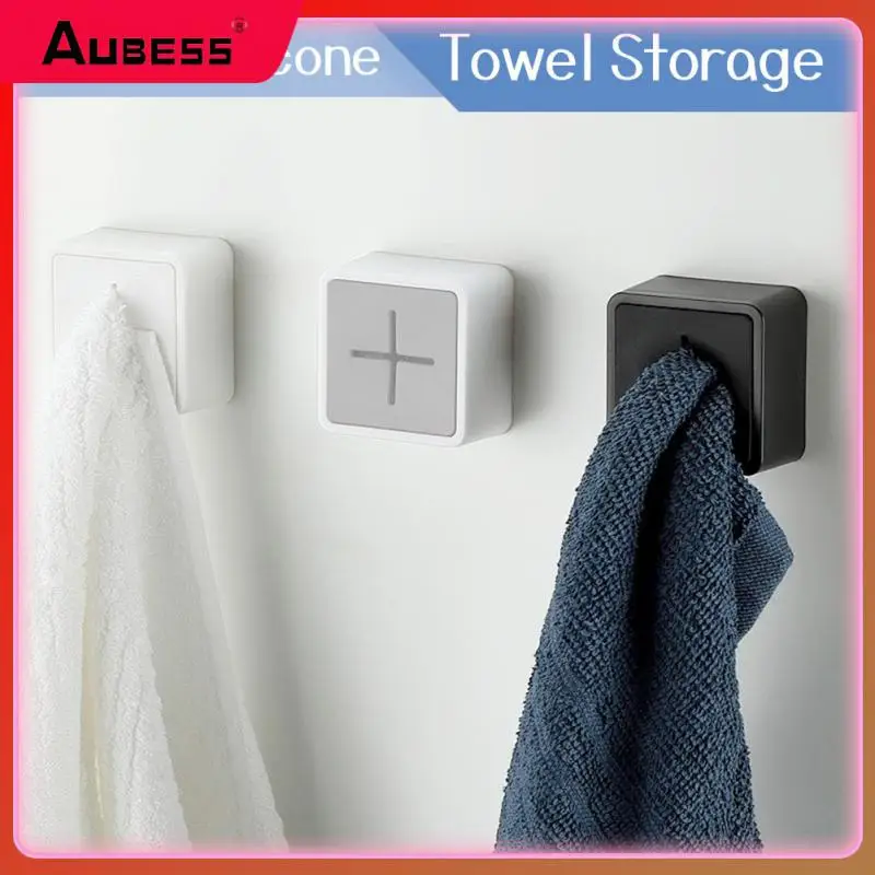 

2/4/5PCS Dishcloth Clip Punch Free Bathroom Towels Storage Wall Mounted Silica Gel Towel Plug Holder Kitchen Gadgets Towel Hook
