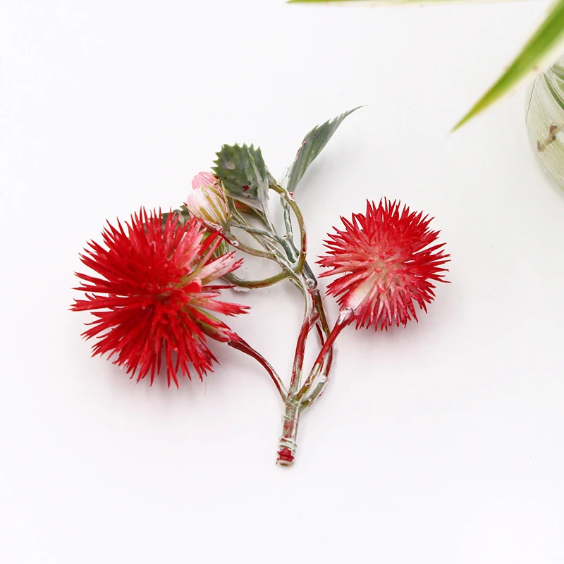 

5Pcs Mini Dollhouse Garden Simulation Miniature Bouquet Qiankun Ball Artificial Fake FlowerHome Decor Toy
