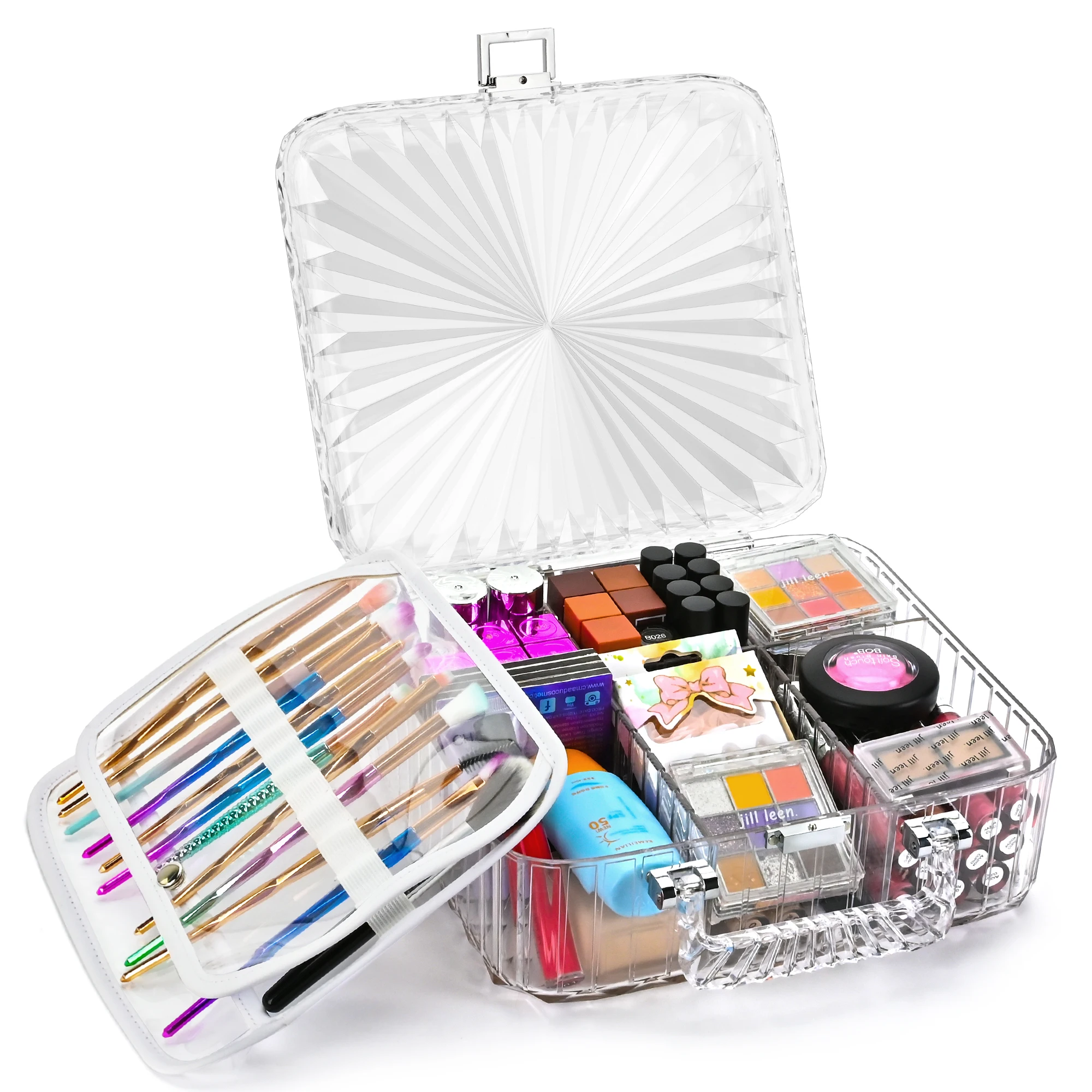 

Многофункциональная дорожная косметичка для женщин, органайзер для туалетных принадлежностей, водонепроницаемые женские чехлы для хранен...