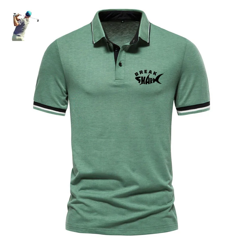 

Men's Short Sleeve Clothing Golf T-Shirt Blue White Fashion Casual Sports Quick Dry Breathable Golf Shirt Tops