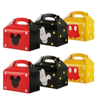 mickey mouse treat box cake gift favor bags snack goody cardboard boxes perfect for kids birthday party decorations supplies