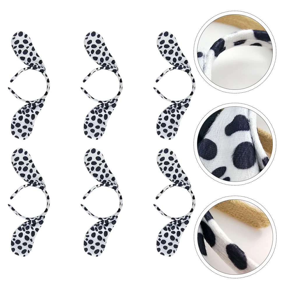 

6 шт., повязка на голову в виде животного, косплей, обруч для волос, кролик, макияж, шикарный аксессуар, детский креативный головной убор, комплекты, представление на Хэллоуин