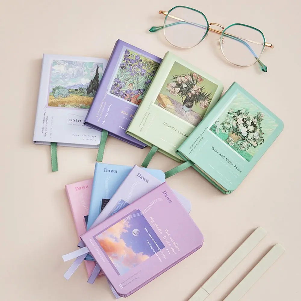 

Thickened A7 Hardcover Portable Office Supplies 96 Sheets Sketchbook Student Notebooks Planners Pocket Notepad